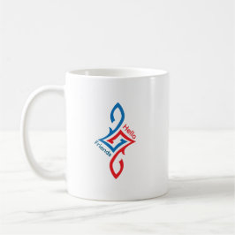 Hallo Freunde Einfaches Glückliches Grußdesign Kaffeetasse