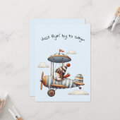 Hallo Freundschaft Kind Fliegende Whimsical Propel Karte (Vorderseite/Rückseite Beispiel)