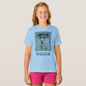 Hallo - Friendly Llama T-Shirt (Vorne ganz)