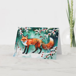 Hallo, Frohe Weihnachtsfox Feiertagskarte
