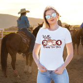 Hallo Frohes Neues Jahr 2024 Cowboy T-Shirt