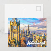 Hallo From Edinburgh, Schottland, Vereinigtes Köni Postkarte (Vorne/Hinten)