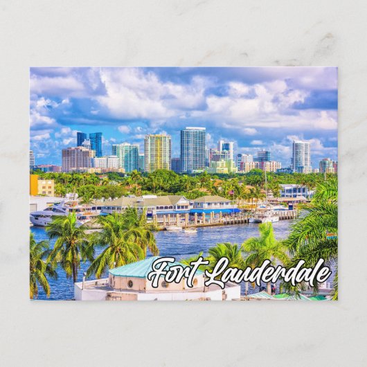 Hallo From Fort Lauderdale, Florida, USA Postkarte (Vorderseite)