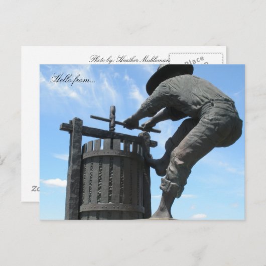 Hallo, From. Napa Valley Postkarte (Vorne/Hinten)
