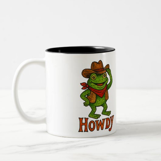 Hallo Frosch Zweifarbige Tasse (Links)