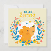 Hallo Frühling Bär Grußkarte (Vorderseite)