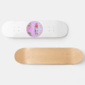 Hallo Frühling, Blume, Kreis Skateboard (Horizontal)