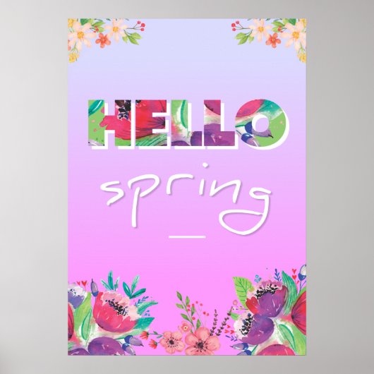 Hallo Frühling, Blume, Poster (Vorne)