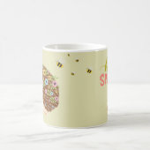 Hallo Frühling Blumen Igel Becher – Süße Biene & B Kaffeetasse (Mittel)