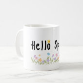 Hallo Frühling Blumen Tasse (Vorderseite Links)