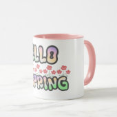 "Hallo Frühling" | Blumenprint Tasse (VorderseiteRechts)