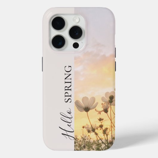 Hallo Frühling, Boho Wildblumen-Sonnenuntergang Case-Mate iPhone Hülle (Rückseite)