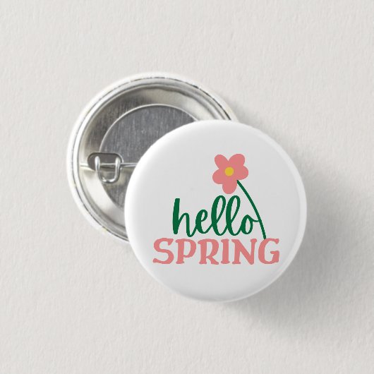 Hallo Frühling Button (Vorne & Hinten)
