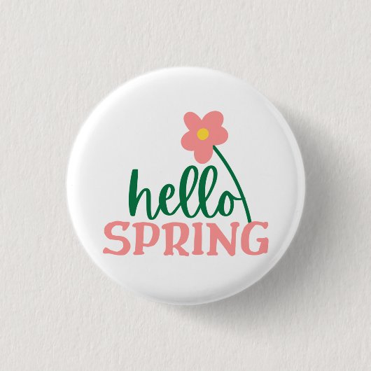 Hallo Frühling Button (Vorderseite)