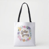 Hallo Frühling | Dekorative Einkaufstasche Tasche (Vorderseite)