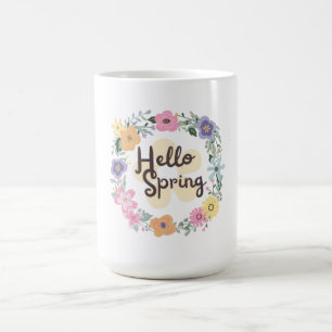 Hallo Frühling   Dekoriert für einen blühenden Gar Kaffeetasse
