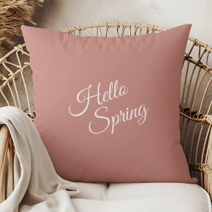 Hallo Frühling Dusty Rose Zierkissen