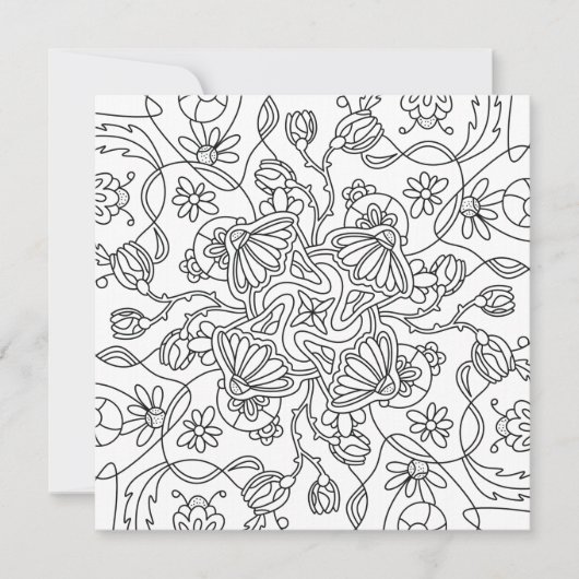 Hallo Frühling: Farbe Ihre eigene Blume (Vorderseite)