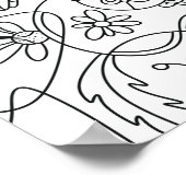 Hallo Frühling: Farbe Ihre eigene Blume Poster (Ecke)