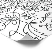 Hallo Frühling: Farbe Ihre eigene Blume Poster (Ecke)