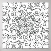 Hallo Frühling: Farbe Ihre eigene Blume Poster (Vorne)