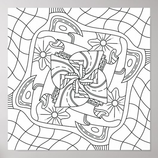 Hallo Frühling: Farbseiten für Erwachsene Poster (Vorne)