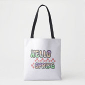 "Hallo Frühling" | Florales Druckmuster Tasche (Vorderseite)
