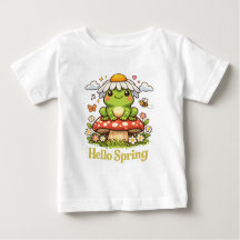 Hallo Frühling Frosch – Cottagecore Pilz Ästhetik