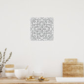 Hallo Frühling: Geometric Mandala Poster (Küche)