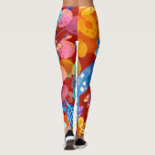 Hallo Frühling glückliche Zeit, florale Farben. Leggings (Rückseite)