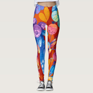 Hallo Frühling glückliche Zeit, florale Farben. Leggings