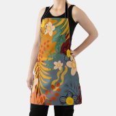 Hallo Frühling glückliche Zeit, florale Retro Schürze (InSitu)