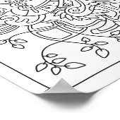 Hallo Frühling: Inspirierte Farbseite der Natur Poster (Ecke)