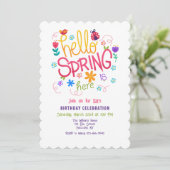 Hallo Frühling ist hier Einladung (Stehend Vorderseite)