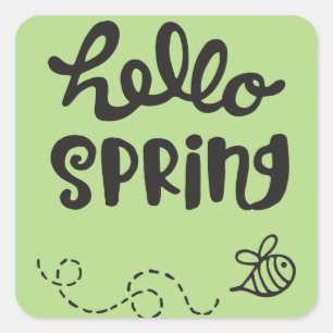 Hallo Frühling ist in der Air Stickers