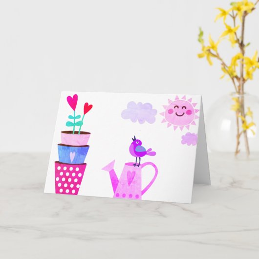 Hallo Frühling Karte (Gelbe Blume)