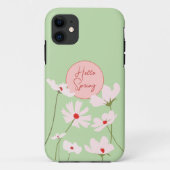 Hallo Frühling leicht rosa Kosmos Blume Blumenstra Case-Mate iPhone Hülle (Rückseite)