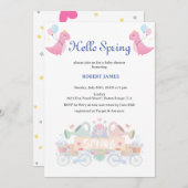 Hallo Frühling Light Color Baby Baby Dusche Einladung (Vorne/Hinten)