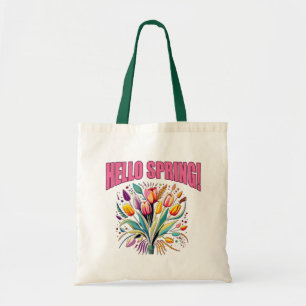 HALLO FRÜHLING MIT TULPEN TRAGETASCHE