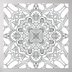 Hallo Frühling: Pflanze-Farbseite Poster