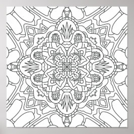 Hallo Frühling: Pflanze-Farbseite Poster