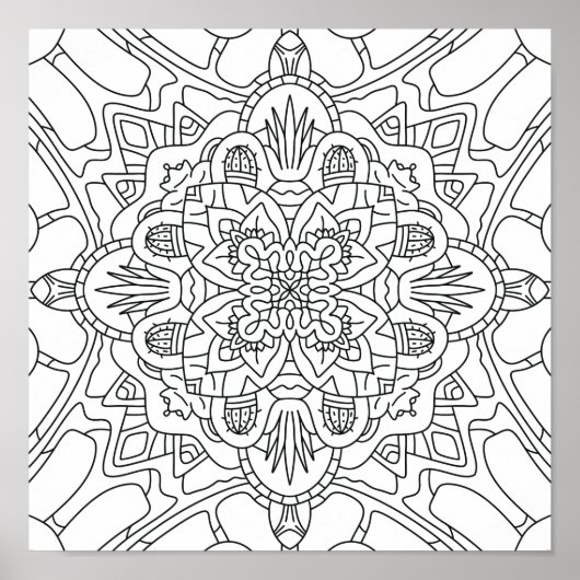 Hallo Frühling: Pflanze-Farbseite Poster (Vorne)