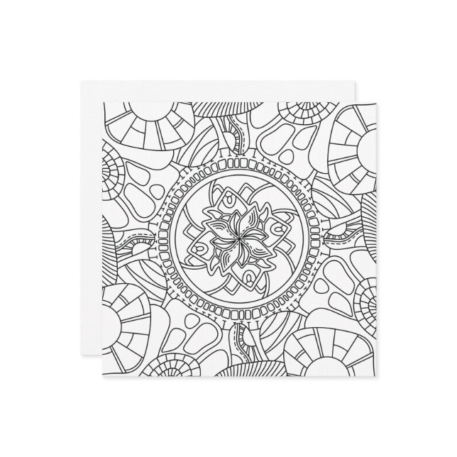 Hallo Frühling: Phantastisch Mandala (Vorderseite/Rückseite Beispiel)