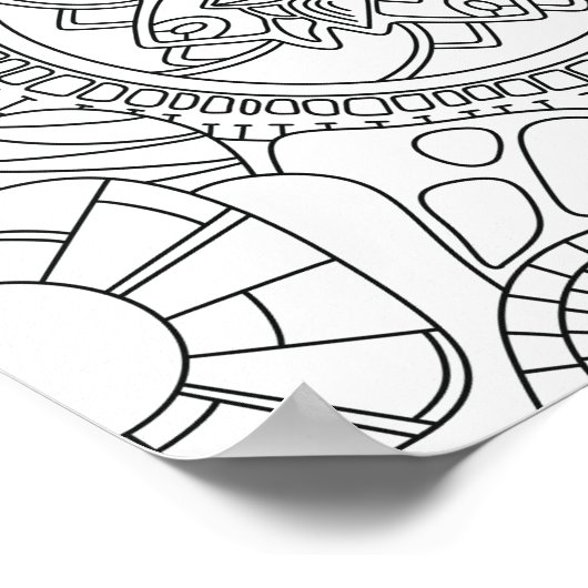 Hallo Frühling: Phantastisch Mandala Poster (Ecke)