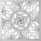 Hallo Frühling: Phantastisch Mandala Poster (Vorne)