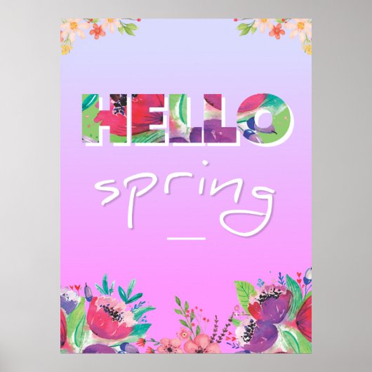 Hallo Frühling Poster (Vorne)
