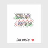 Hallo Frühling | Poster mit frischen Blumendesigns Aufkleber (Blatt)
