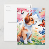 Hallo Frühling Postkarte (Vorne/Hinten)