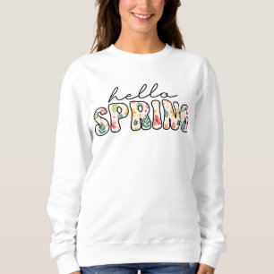 Hallo Frühling Retro floral Sweatshirt