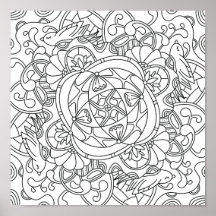 Hallo Frühling: Schöne Farbseite für Erwachsene